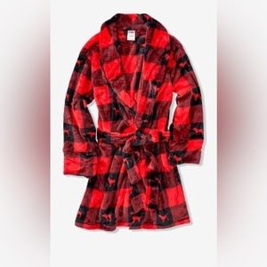 NIP Victorias Secret Pink Buffalo Plaid Plus Robe
